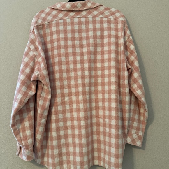 VICI Dress Forum Light Pink Plaid Button-Up Shirt - Picture 6 of 8